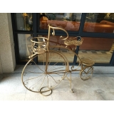 y16060 鐵材藝術-花架(花器)系列-大自行車-白/古銅/古銅金 共三色